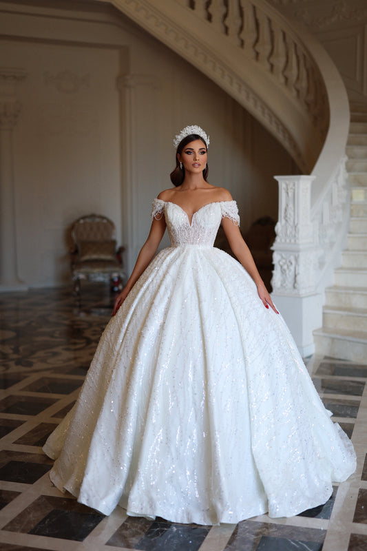 Off The Shoulder Wedding Gown Sleeves